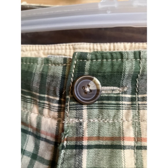 No Boundaries Vintage Green Plaid Mens Bermuda Shorts Size 34 - Picture 4 of 11